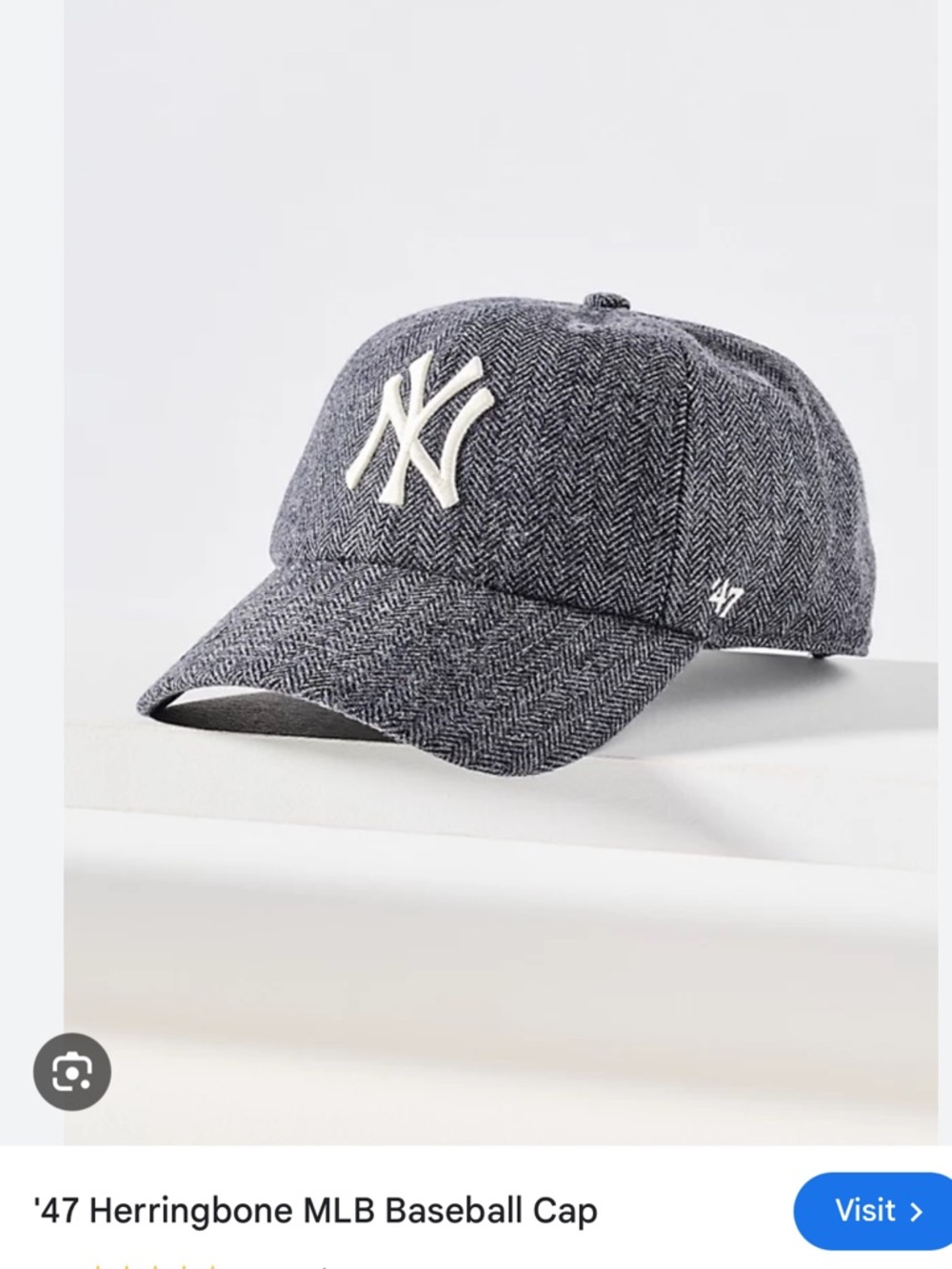 47 Herringbone New York Yankees Cap - Gray